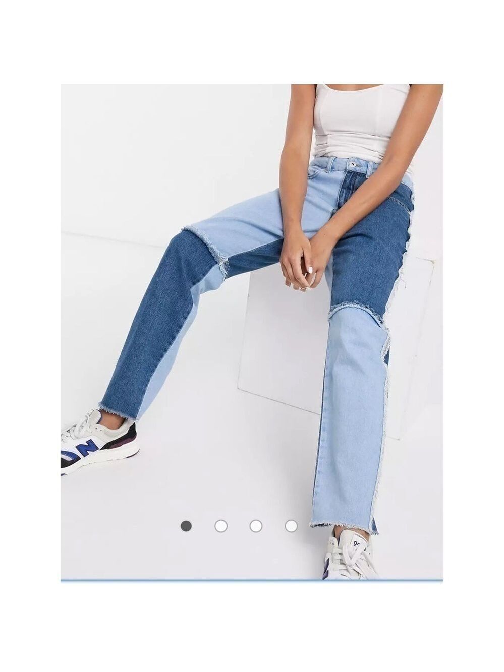 𝅺THE Ragged Priest Mom Jeans In Quarter Panel Denim Mix Mom Jeans 28 2-4 S